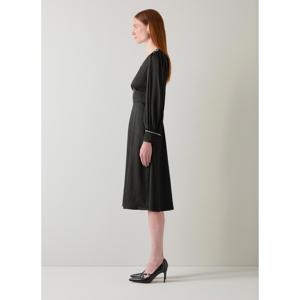 L.K. Bennett Larissa Black And Birch Mini Dress